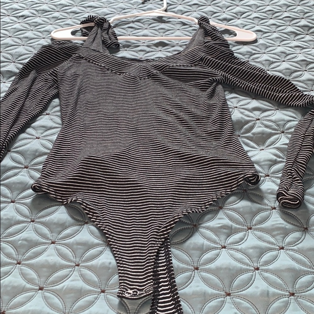 Black and white striped bodysuit!